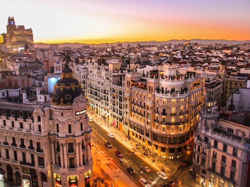Madrid skyline - Valentine's Day gifts and romantic experiences in Madrid